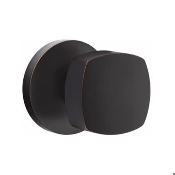 Emtek Freestone Knob 2-3/8 in Backset Privacy w/Disk Rose for 1-1/4 in to 2 in Door Oil Rubbed Bronze 5209FRKUS10B - main